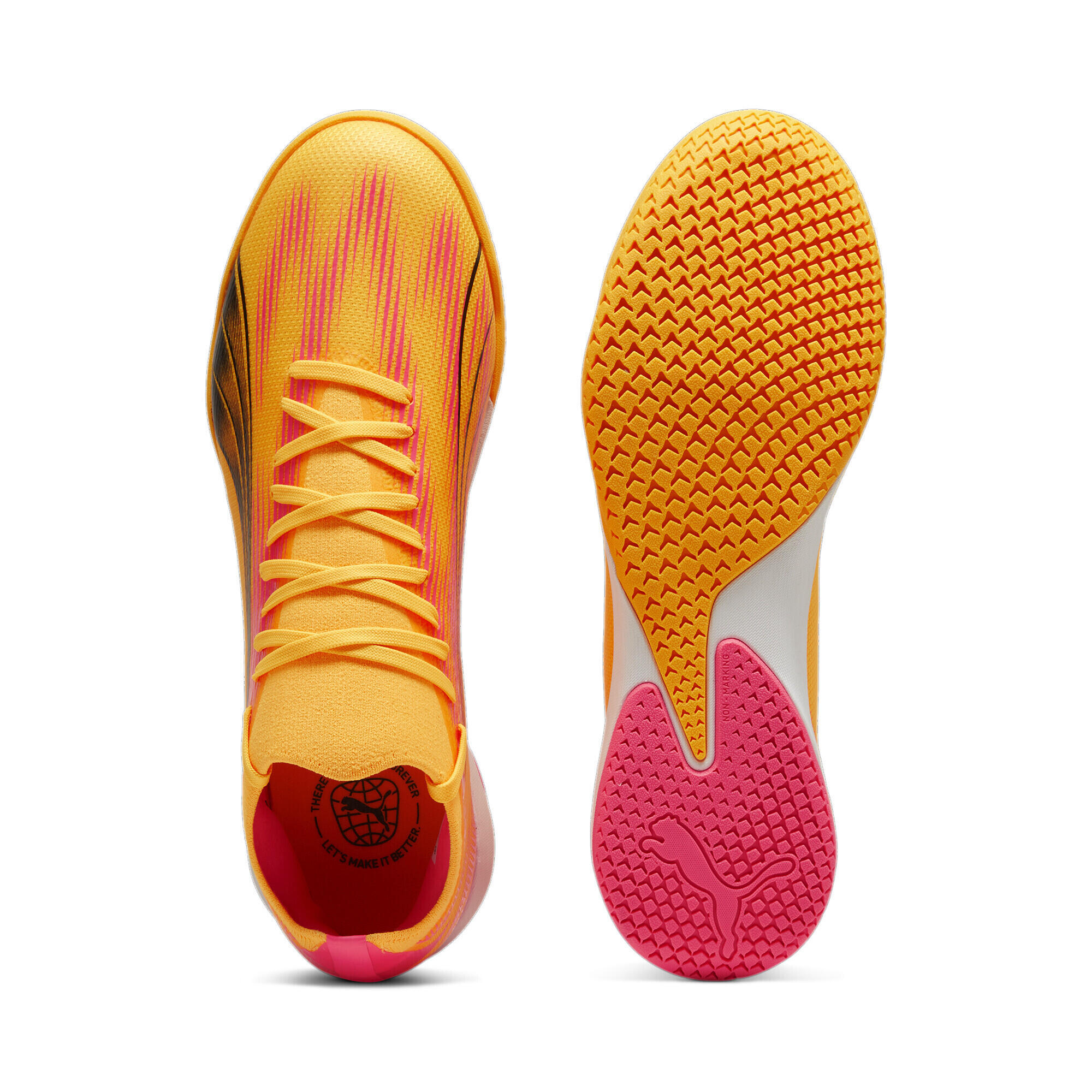Chaussures de futsal ULTRA MATCH PUMA Sun Stream Black Sunset Glow Orange Pink 4/6
