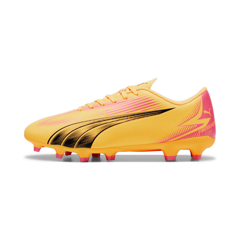 Botas de fútbol ULTRA PLAY FG/AG PUMA Sun Stream Black Sunset Glow Orange Pink