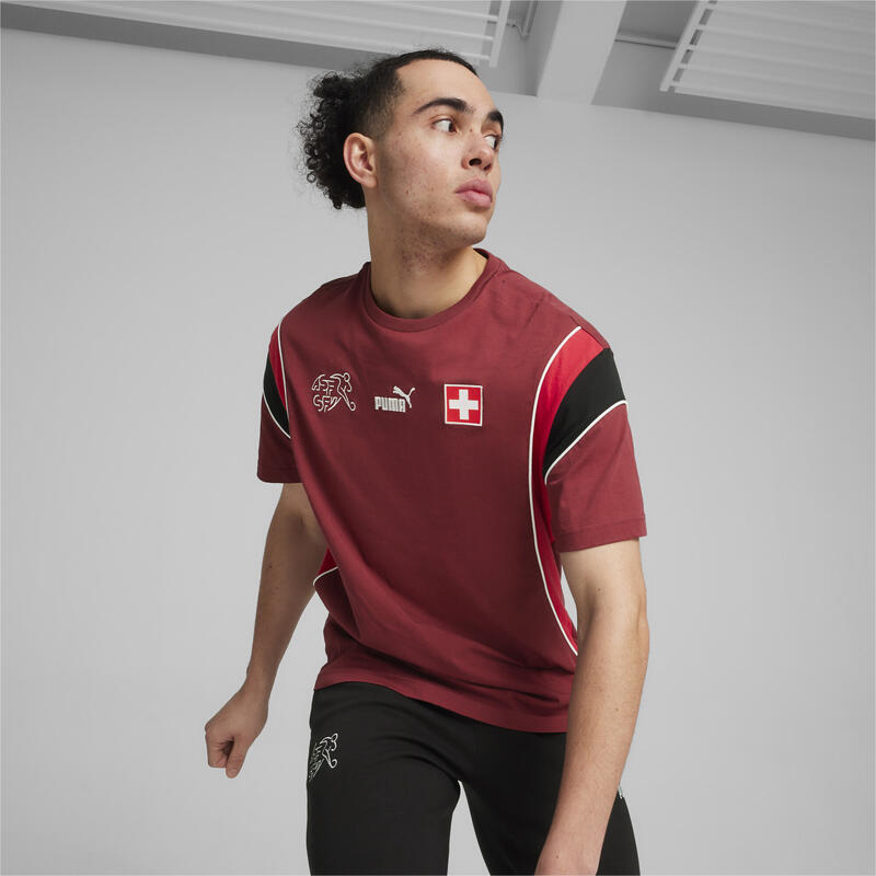 T-shirt Svizzera FtblArchive da uomo PUMA Team Regal Red Fast