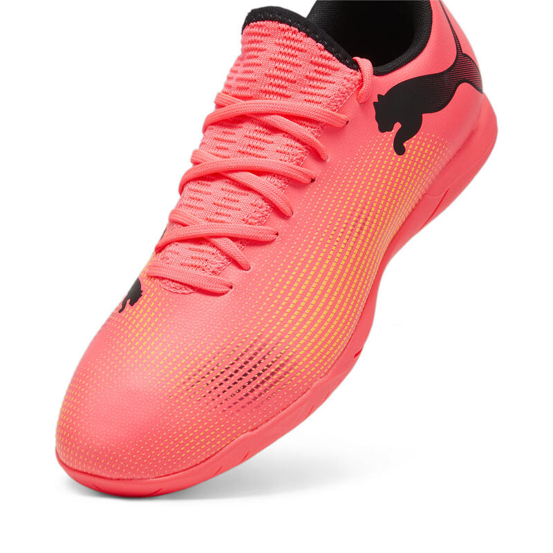 Chaussures de futsal FUTURE 7 PLAY PUMA Sunset Glow Black Sun Stream Pink Orange