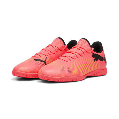 Future 7 play it voetbalschoenen puma sunset glow black sun stream pink orange