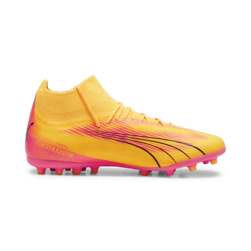 Botas de fútbol ULTRA PRO MG PUMA Sun Stream Black Sunset Glow Orange Pink