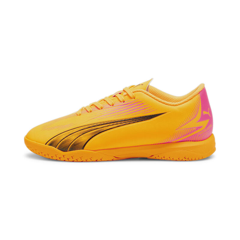 Tenis de fútbol Niño ULTRA PLAY IT PUMA Sun Stream Black Sunset Glow Orange Pink