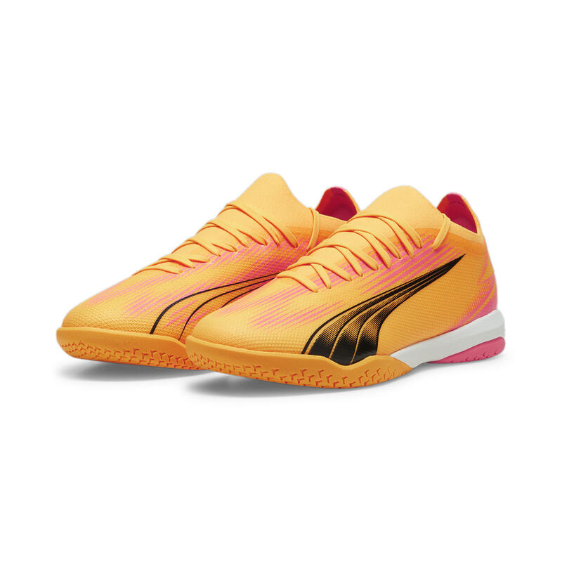 Chaussures de futsal ULTRA MATCH PUMA Sun Stream Black Sunset Glow Orange Pink