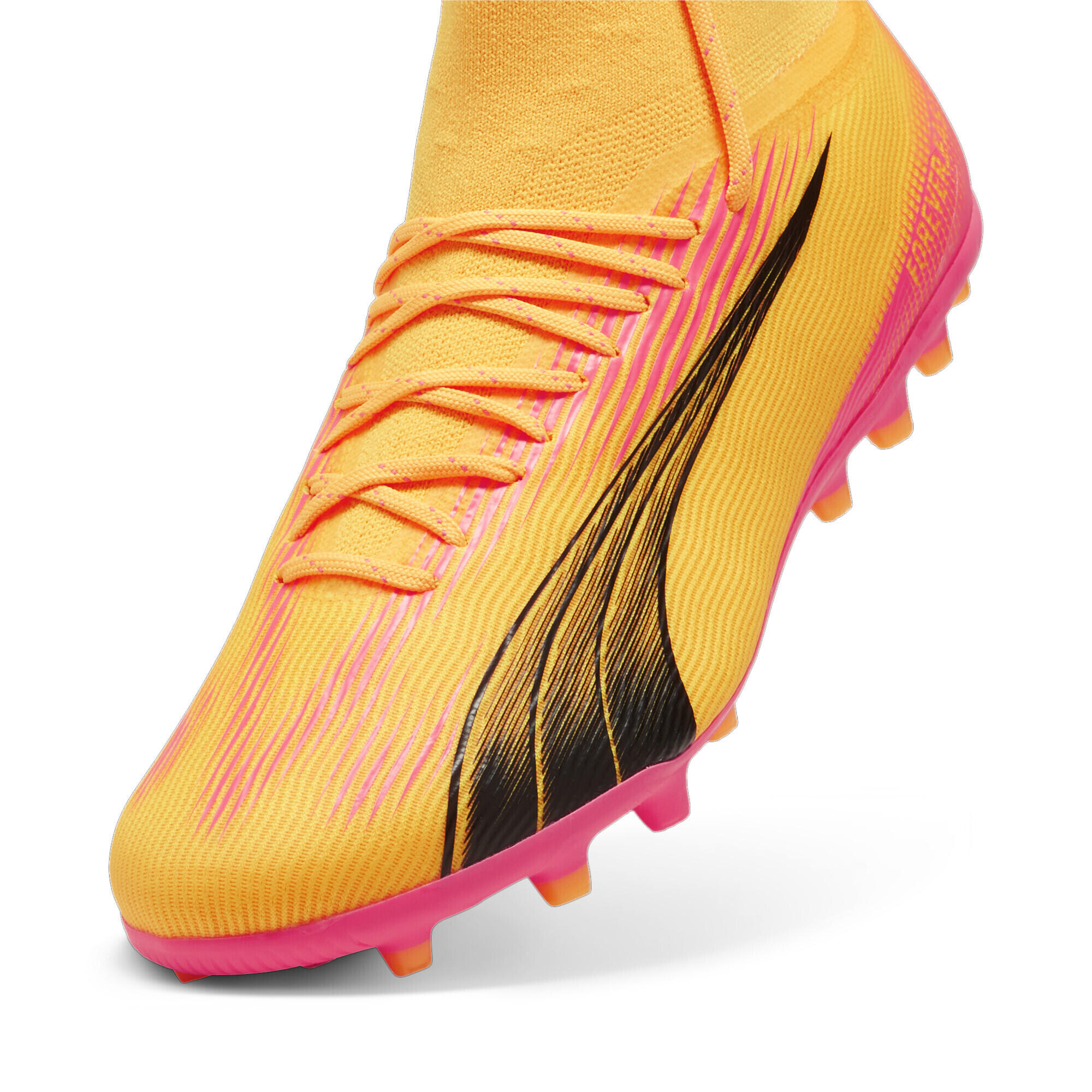 Buty piłkarskie ULTRA PRO MG PUMA Sun Stream Black Sunset Glow Orange Pink 6/6