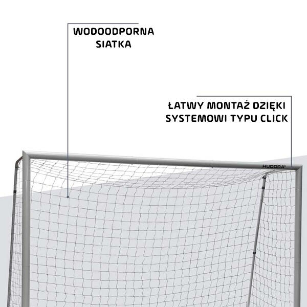 Bramka do piłki nożnej dla dzieci Hudora Expert 240 x 160 cm
