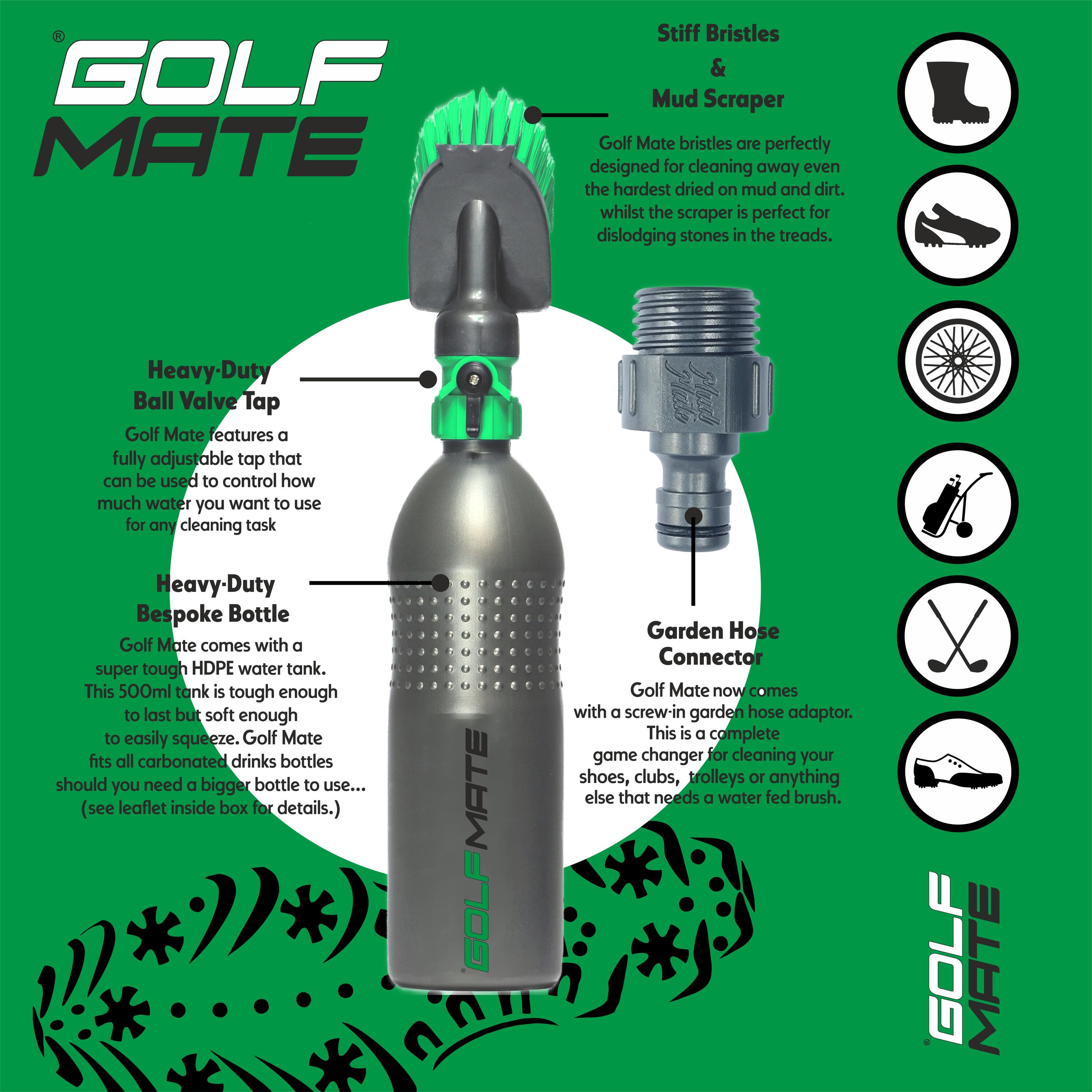 Golf Mate – The ultimate cleaning kit for golf shoes, clubs & trolley wheels. 2/8