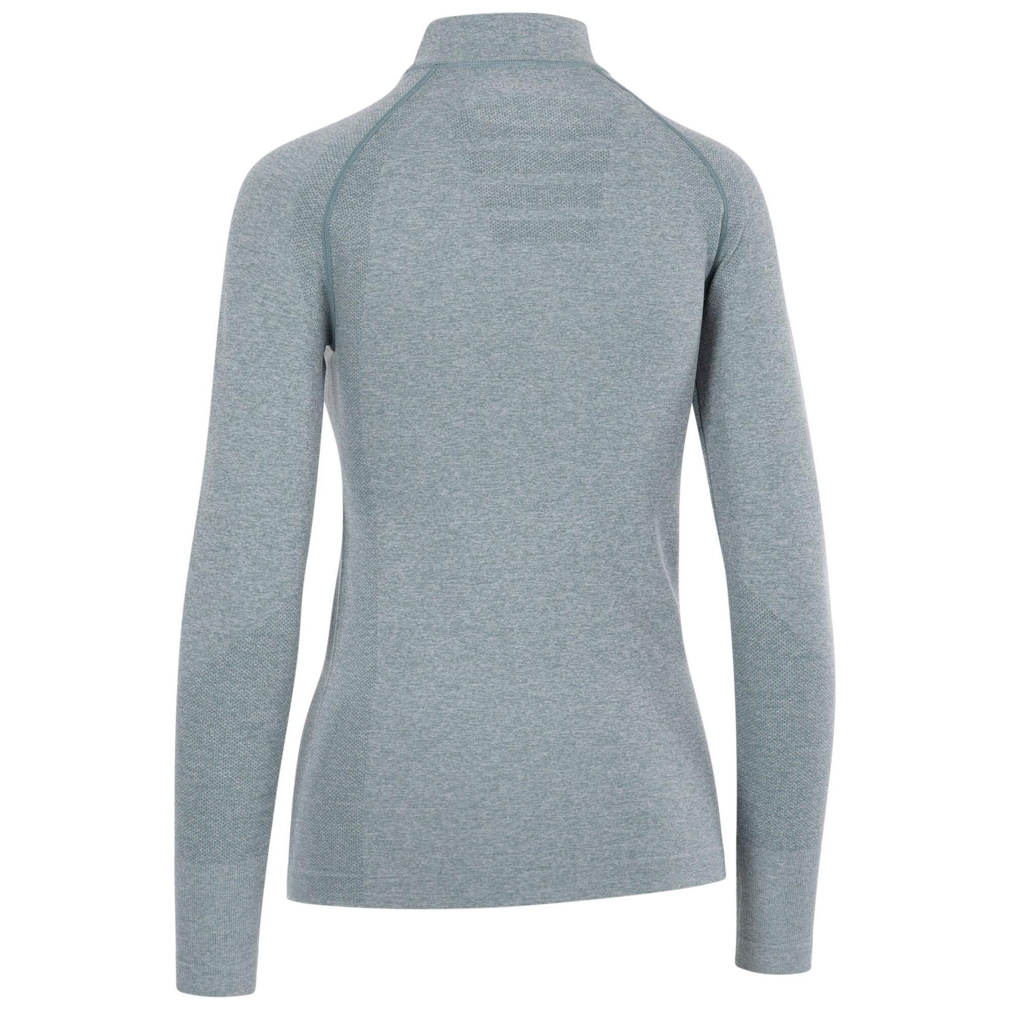Top Active Mezza Cerniera Manica Lunga Donna Trespass Pelina Nebbia Verde Acqua 2/5