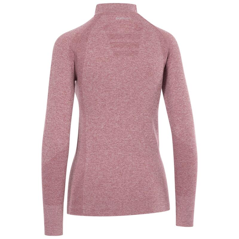 Dames Pelina Half Zip Active Top met lange mouwen (Rozentoon)