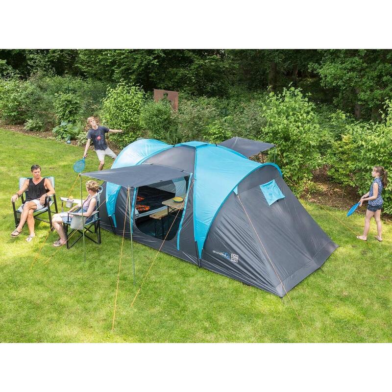 Tente dôme familiale Hammerfest 4 Protect - sol cousu - 4 personnes - 2 cabines