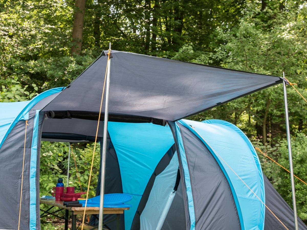 Skandika Bern 4 - Tente De Camping 4 Personnes Avec Toit Panoramique, 2 Cabines, Hauteur 2m, Étanchéité 4000mm