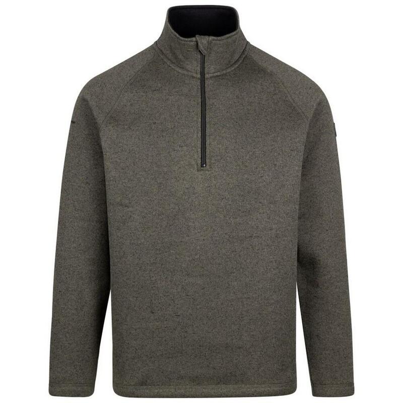 Heren Corsham Marl Half Zip Fleece Top (Donkere wijnstok)