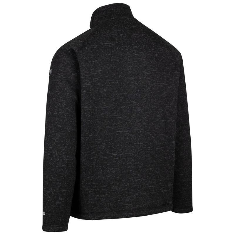 Heren Corsham Marl Half Zip Fleece Top (Zwart)