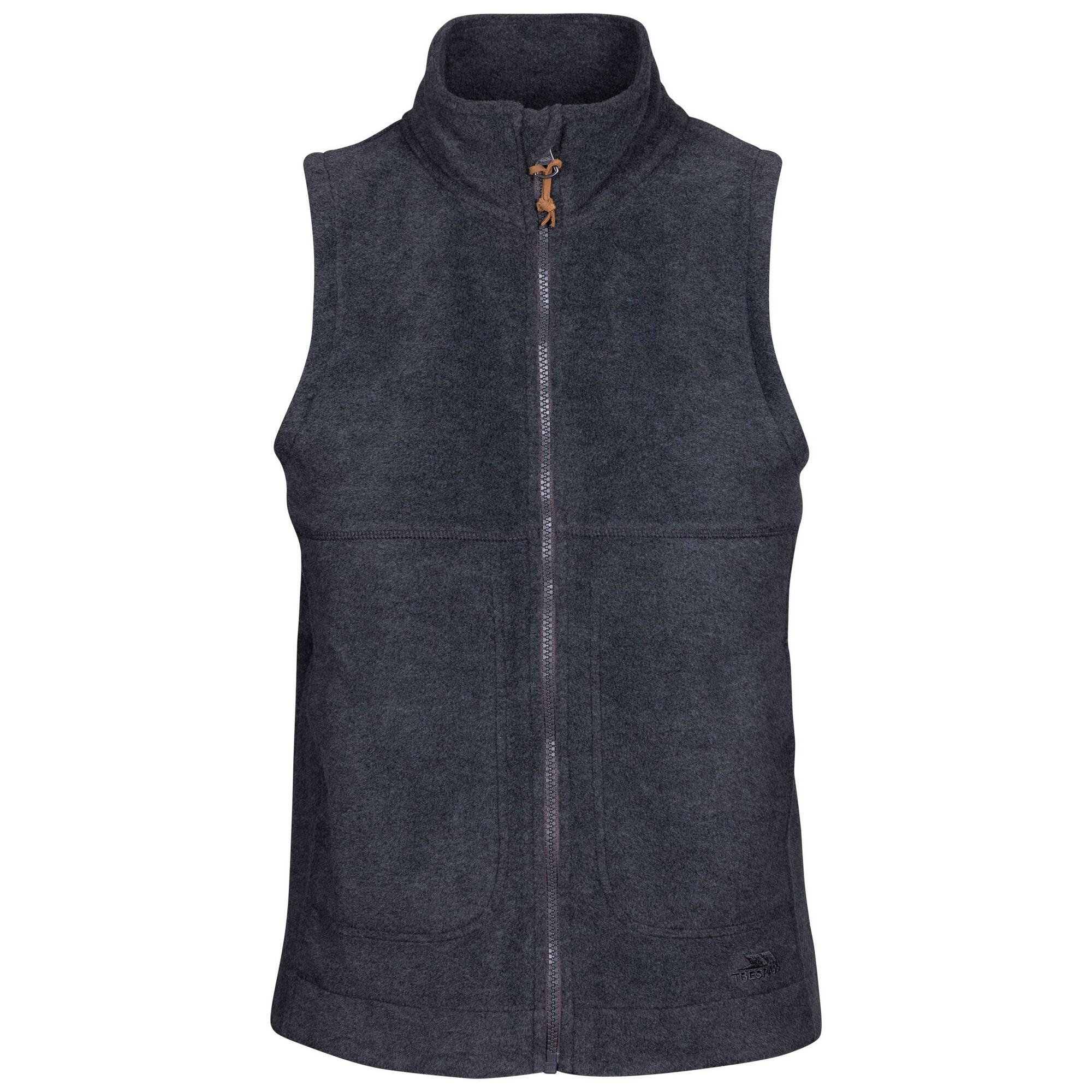 Trespass - Veste Sans Manches Talkative Femme (gris Foncé Chiné) - Gilet Sans Manche - Gris - Decathlon