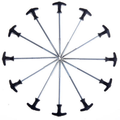 Zelt-Heringe aus Stahl T-Pegs 20cm - 12 Stück