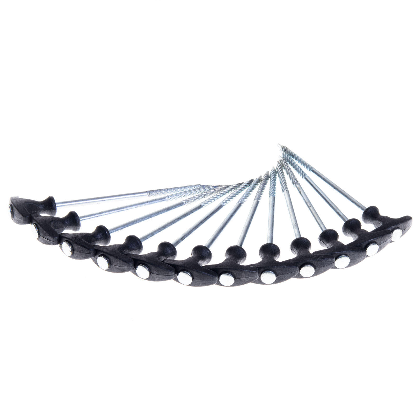 Zelt-Heringe aus Stahl T-Pegs 20cm - 12 Stück 5/7