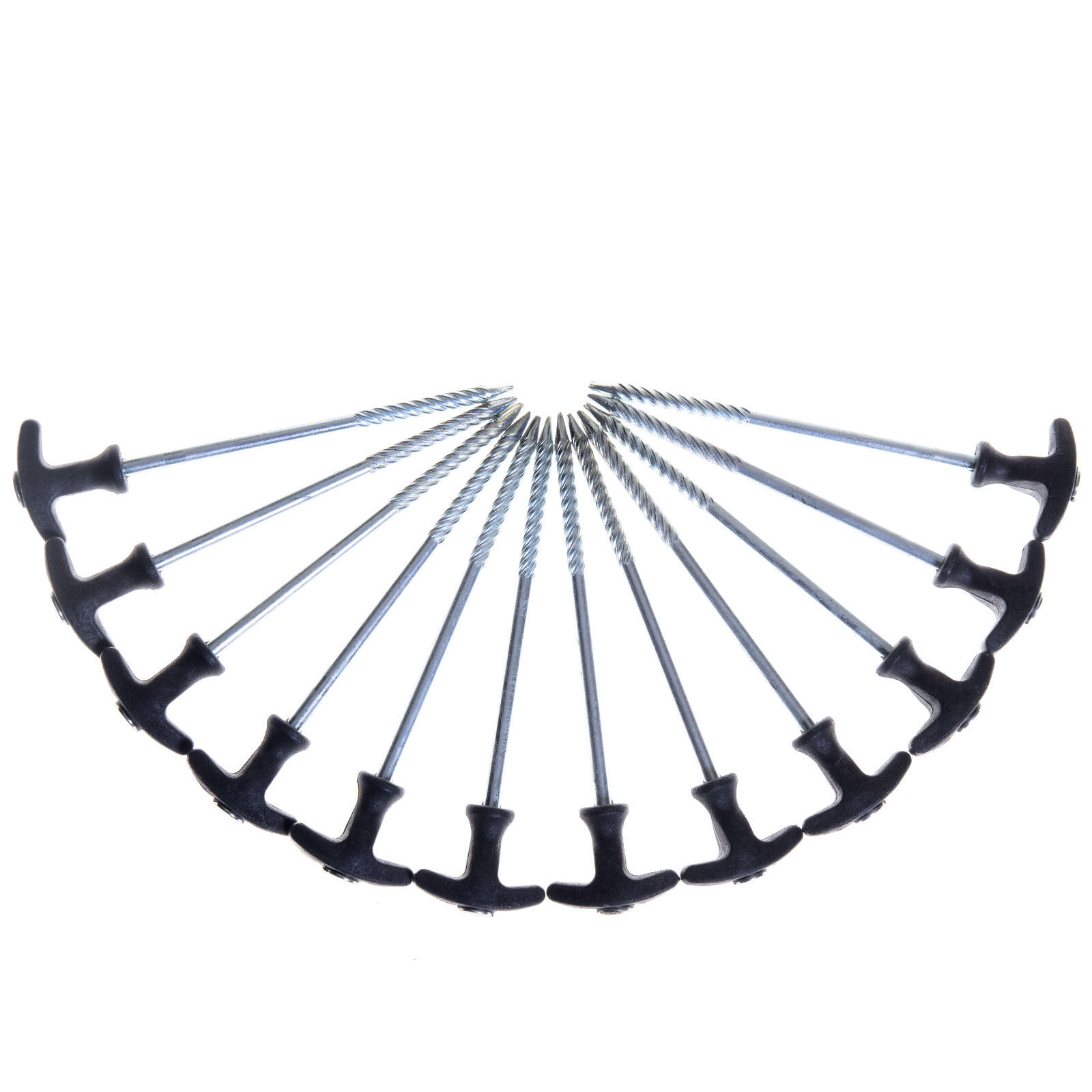 Zelt-Heringe aus Stahl T-Pegs 20cm - 12 Stück 6/7