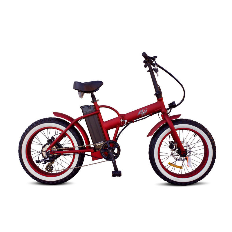 Bici Eléctrica Plegable Fat Bike 20 pulgadas - Rodars Fatty Rojo Mate