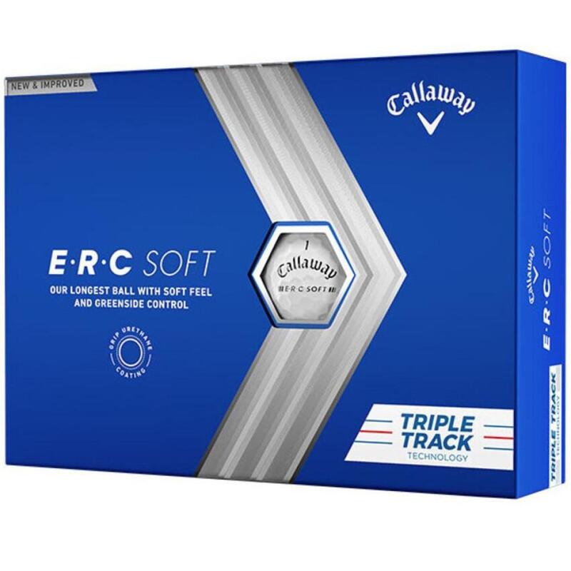 Caixa de 12 bolas de golfe ERC Soft Triple Track Novo Callaway