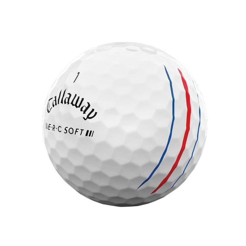 Caixa de 12 bolas de golfe ERC Soft Triple Track Novo Callaway