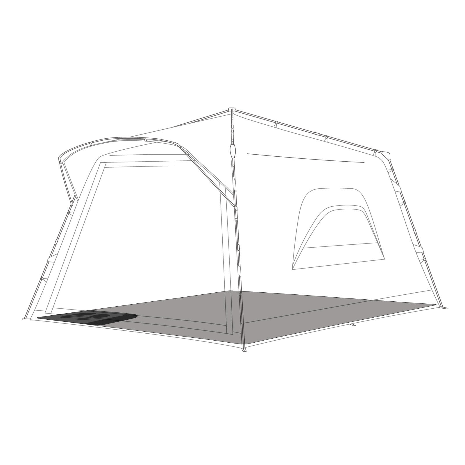 QEEDO Zeltteppich Comfort Carpet 310 x 310 cm Camping Teppich Anti-Rutsch-Beschichtung