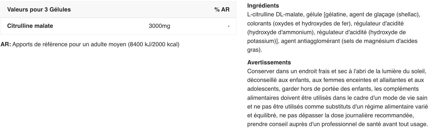 Citrullin - Citrullin Malat (90 Kapseln) 2/3