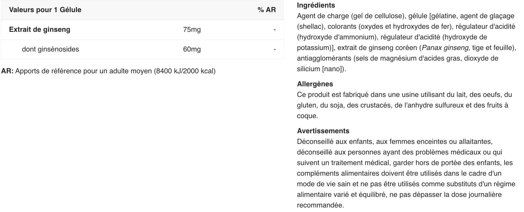 Panax Ginseng (60 kapsułek) 2/5