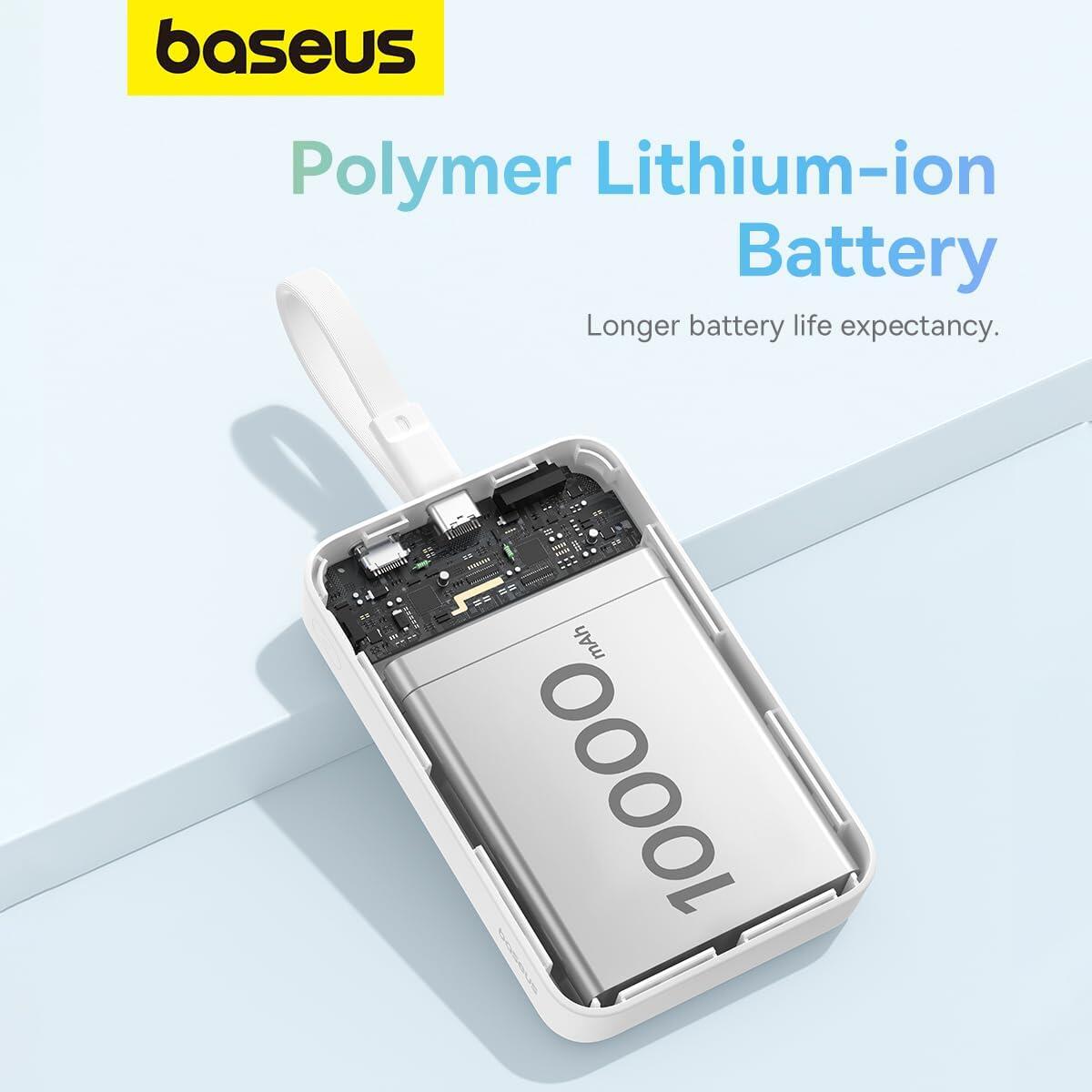 Baseus Power Bank Magnetico 10000mAh 30W con Cavo USB-C Integrato 5/7