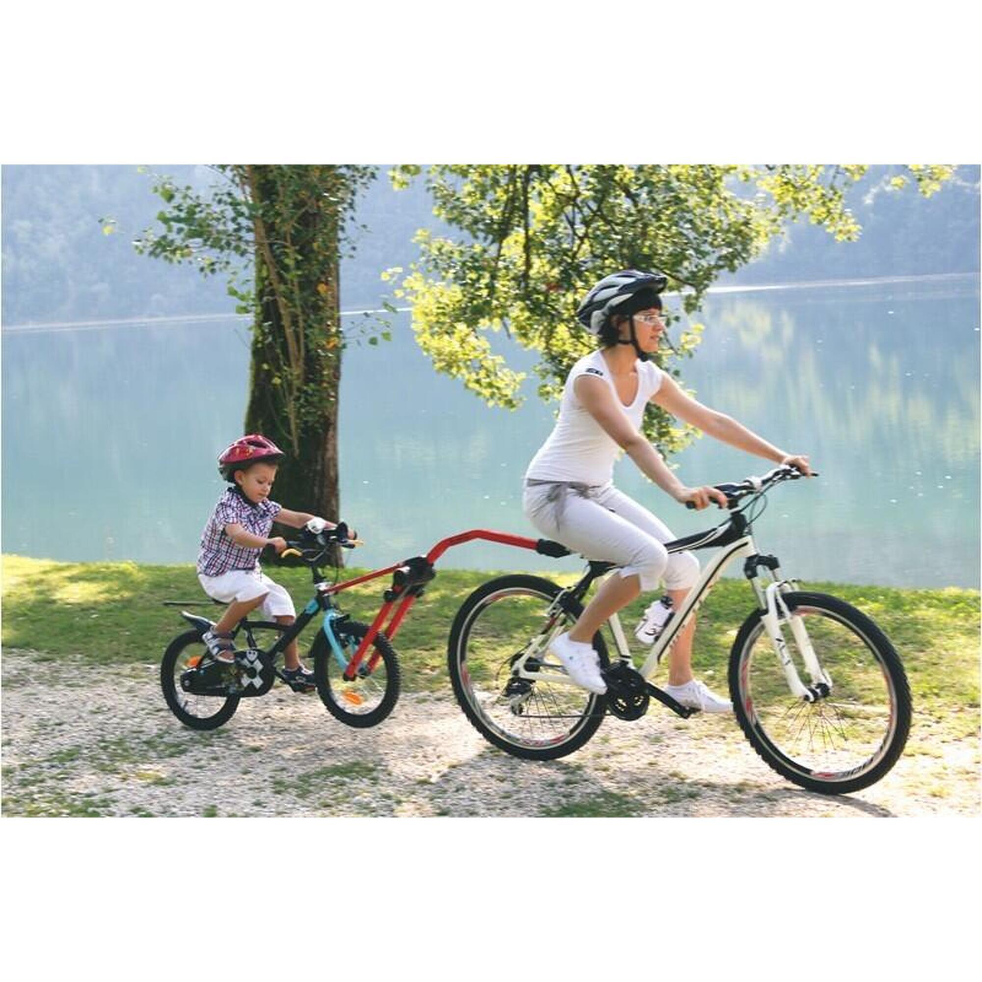 Barre Trail Angel Rouge pour remorquage vélo enfant