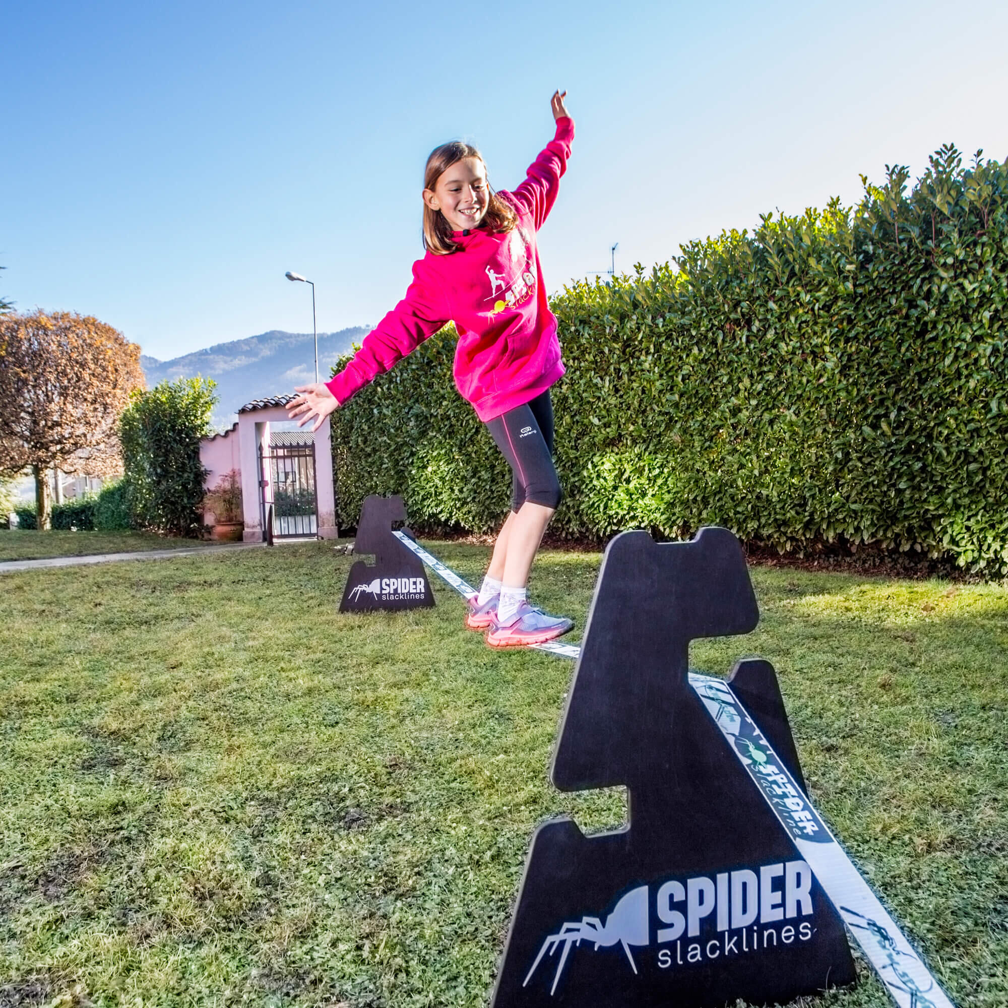 Cavalletto Slackline in Legno Nero - 3 Altezze Regolabili 30/50/70cm 2/7