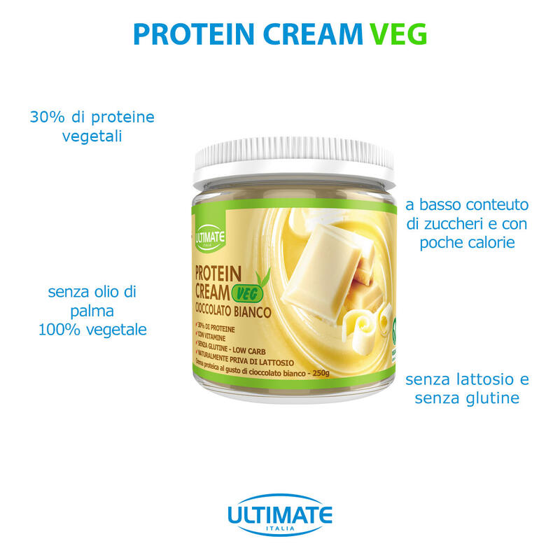 Alimento - PROTEIN CREAM VEG CIOCCOLATO BIANCO - 250g