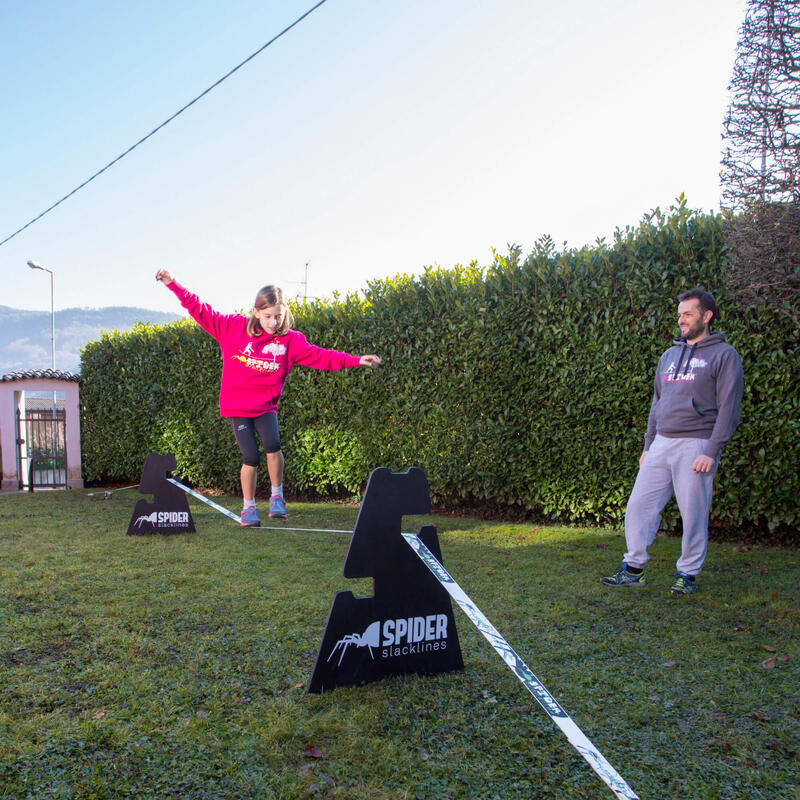 Set 2 Cavalletti Slackline in Legno - Altezze Regolabili 30/50/70cm