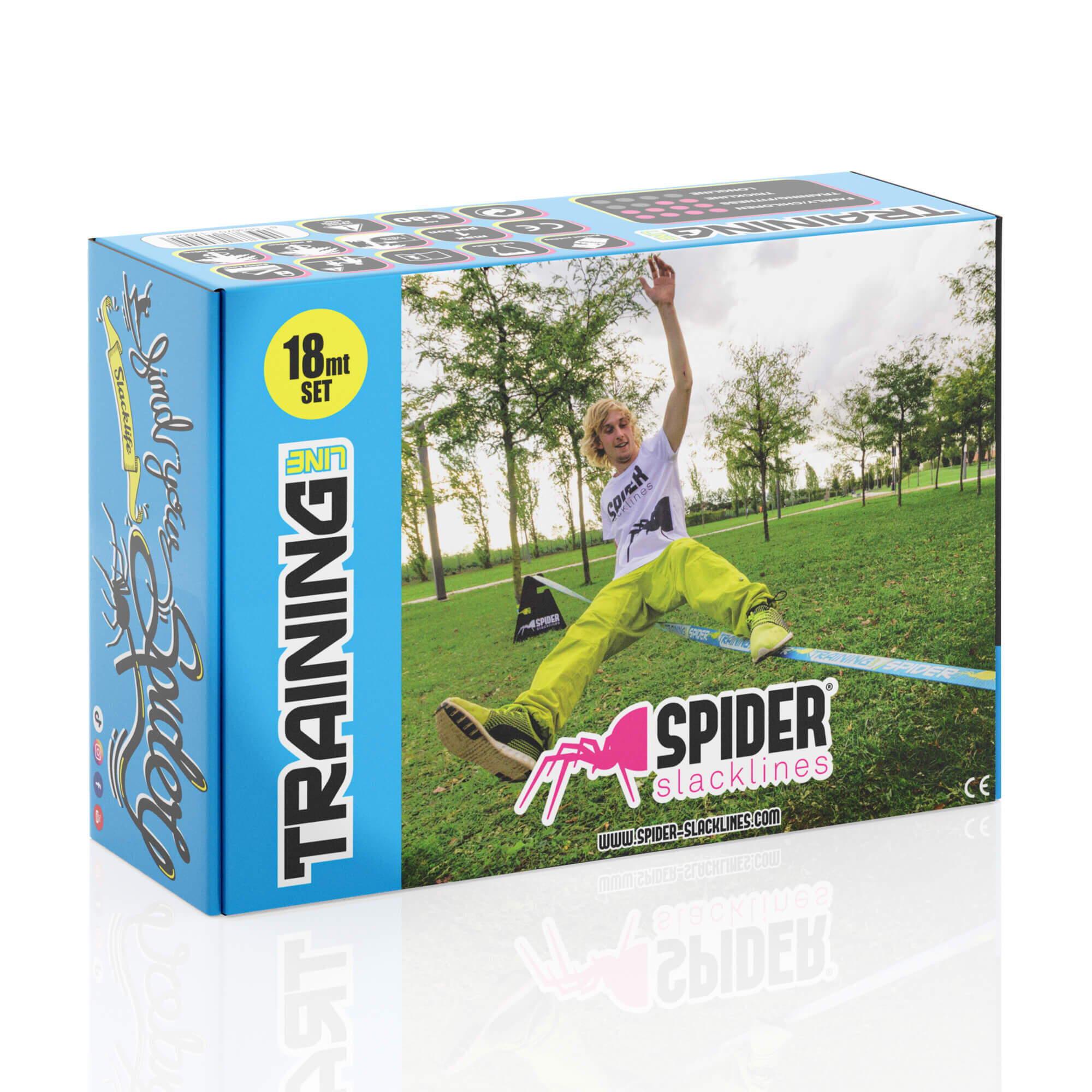 Set Slackline 18m Training - Allenamento Equilibrio 2/7