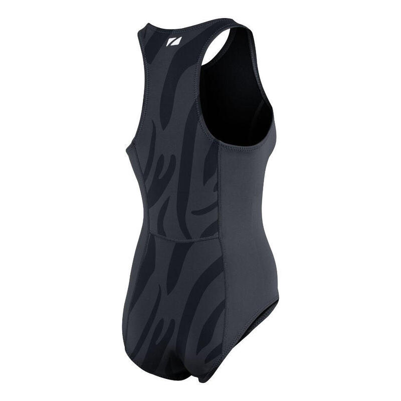 Costum de înot pentru femei ZONE3 Yulex fără mâneci 1,5 mm negru/gri