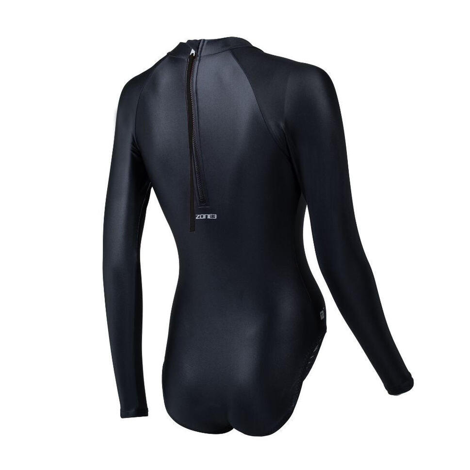 Strój pływacki jednoczęściowy damski ZONE3 OWS Ti+ Thermal High Neck LS