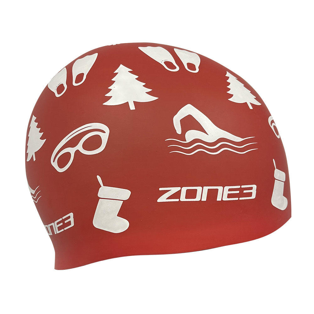 ZONE3 Christmas Silicone Swim Cap - 60G