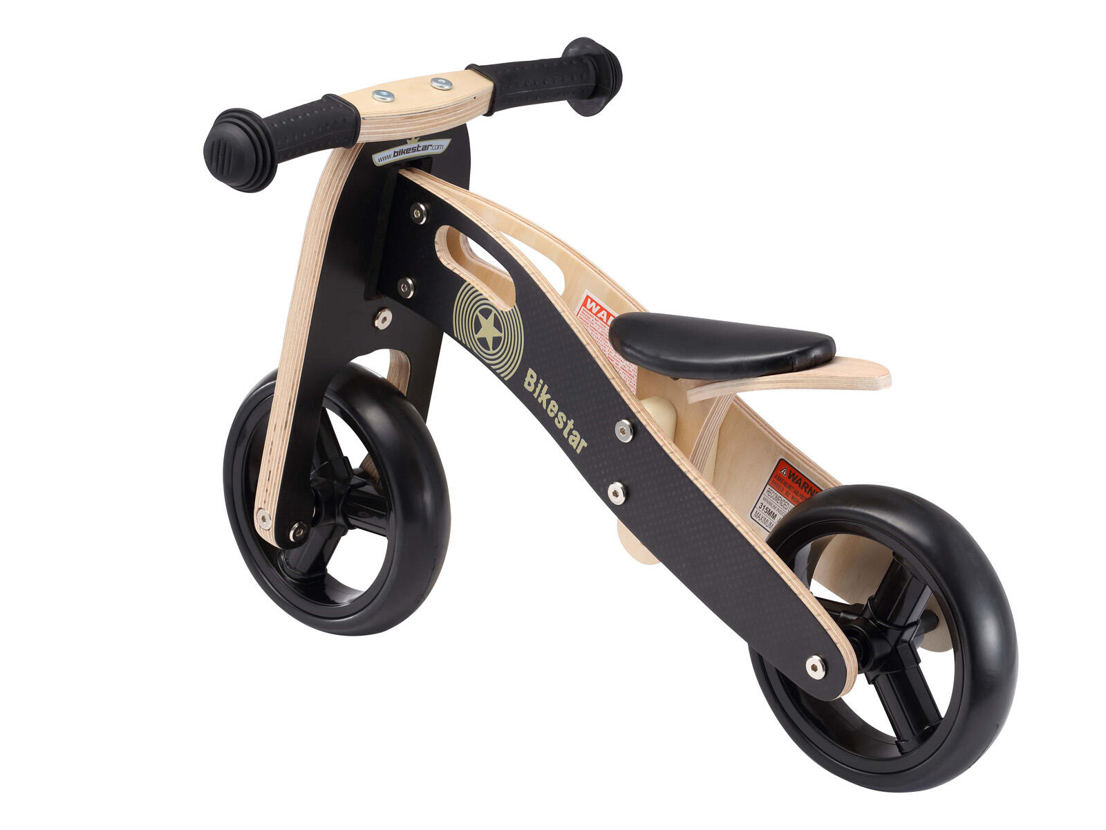 Bikestar mini loopfiets 2 in 1, hout, 7 inch, zwart 2/5