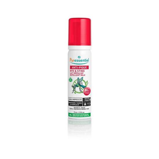 Lait répulsif Waterproof | Moustique zone tropicale | Hydratant | 75 ml