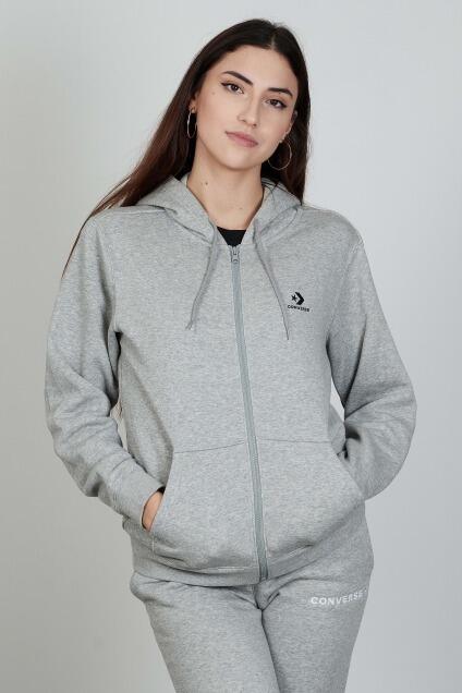 Sweat-shirt Converse Modèle Star Chevron Crew Bb Couleur Gris 5/5