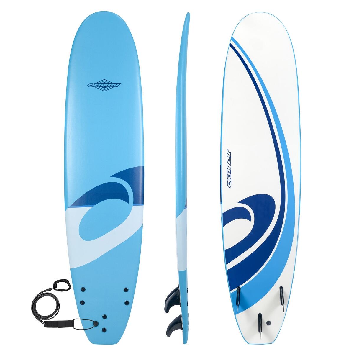 OSPREY ACTION SPORTS XPE Foam Surfboard with Leash and Fins