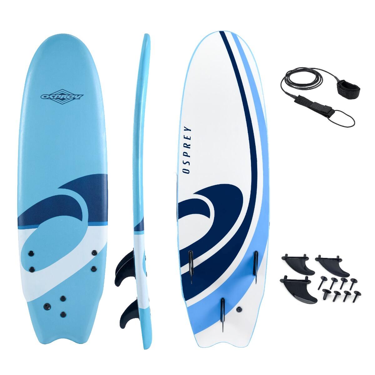 XPE Foam Surfboard with Leash and Fins 2/4