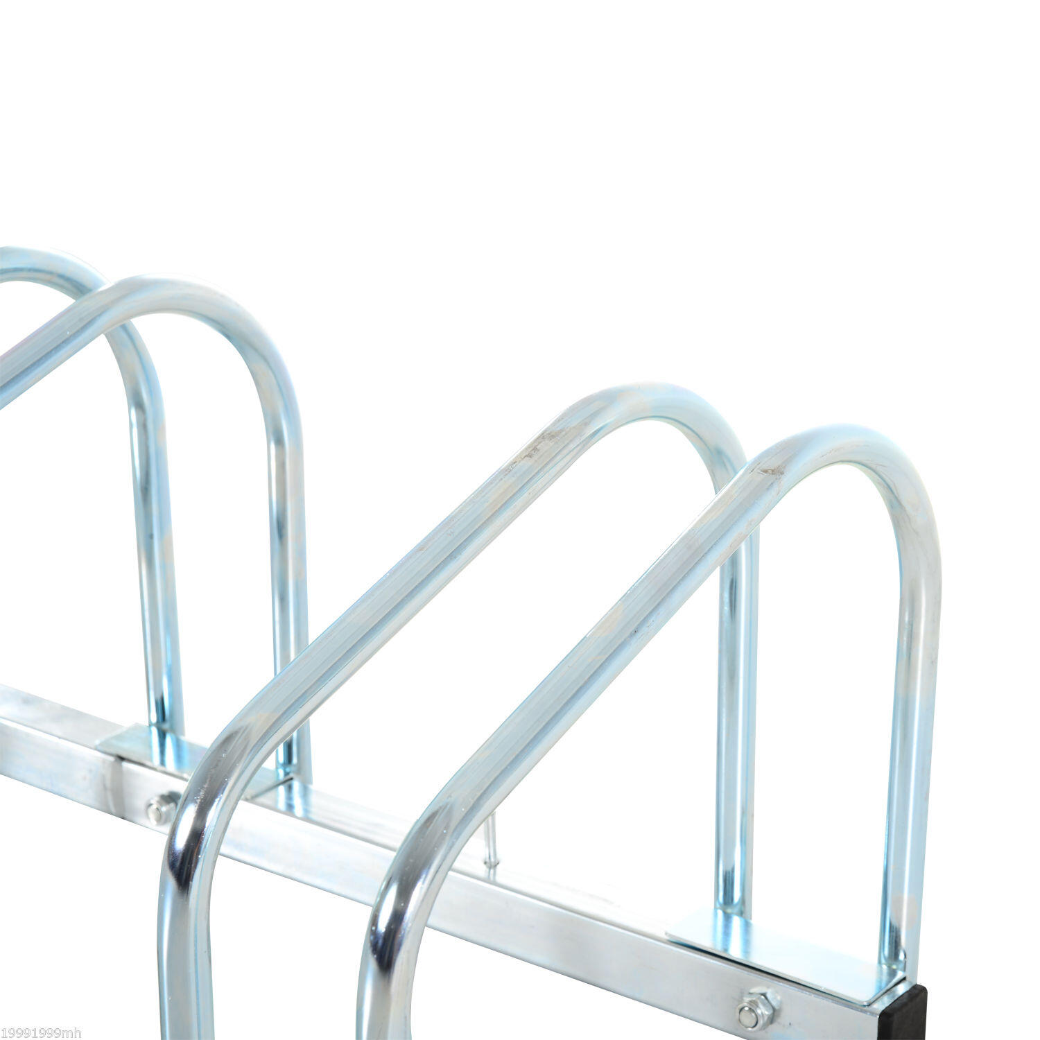 Aparcamiento para Bicicletas HOMCOM 76x33x27 cm Plata 4/7