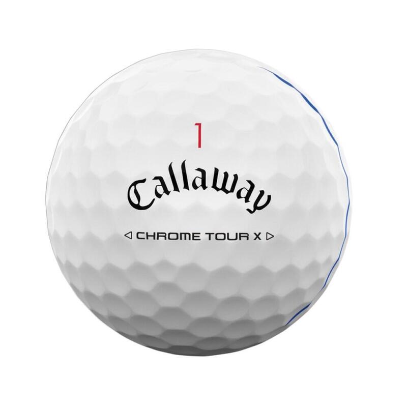 Boite de 12 Balles de Golf Callaway Chrome Tour X Triple Track