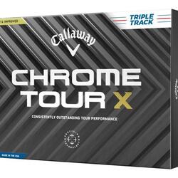 Boite de 12 Balles de Golf Callaway Chrome Tour X Triple Track