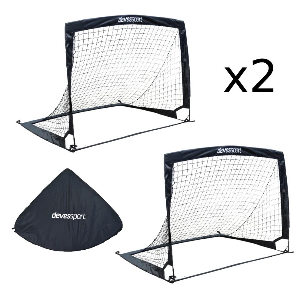 DEVESSPORT Devessport Portería De Fútbol Plegable (Pop Up) Set 2 unidades 120 x 90 x 90 cm