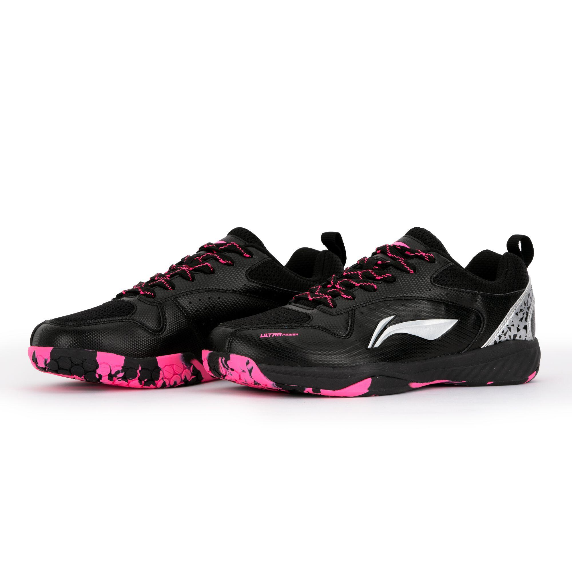 Ultra Power Non-Marking Unisex Badminton Shoes (Black/Silver) Ultra Power Non-Marking Unisex Badminton Shoes (Black/Silver)