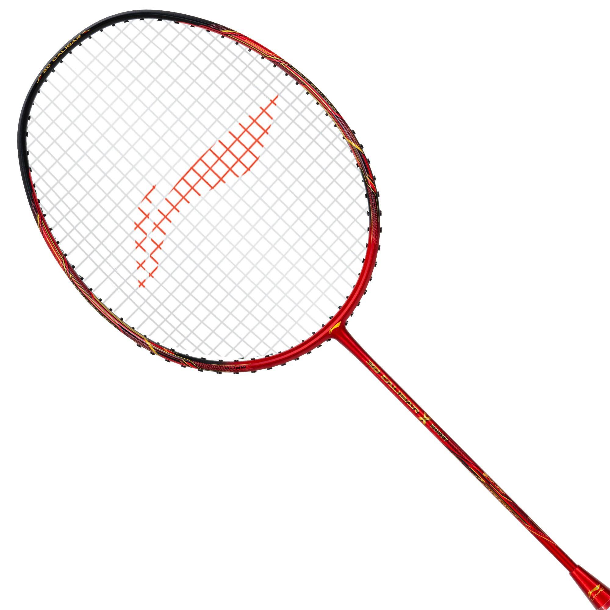 3D Calibar X Boost Unstrung Badminton Racket (Red/Black)