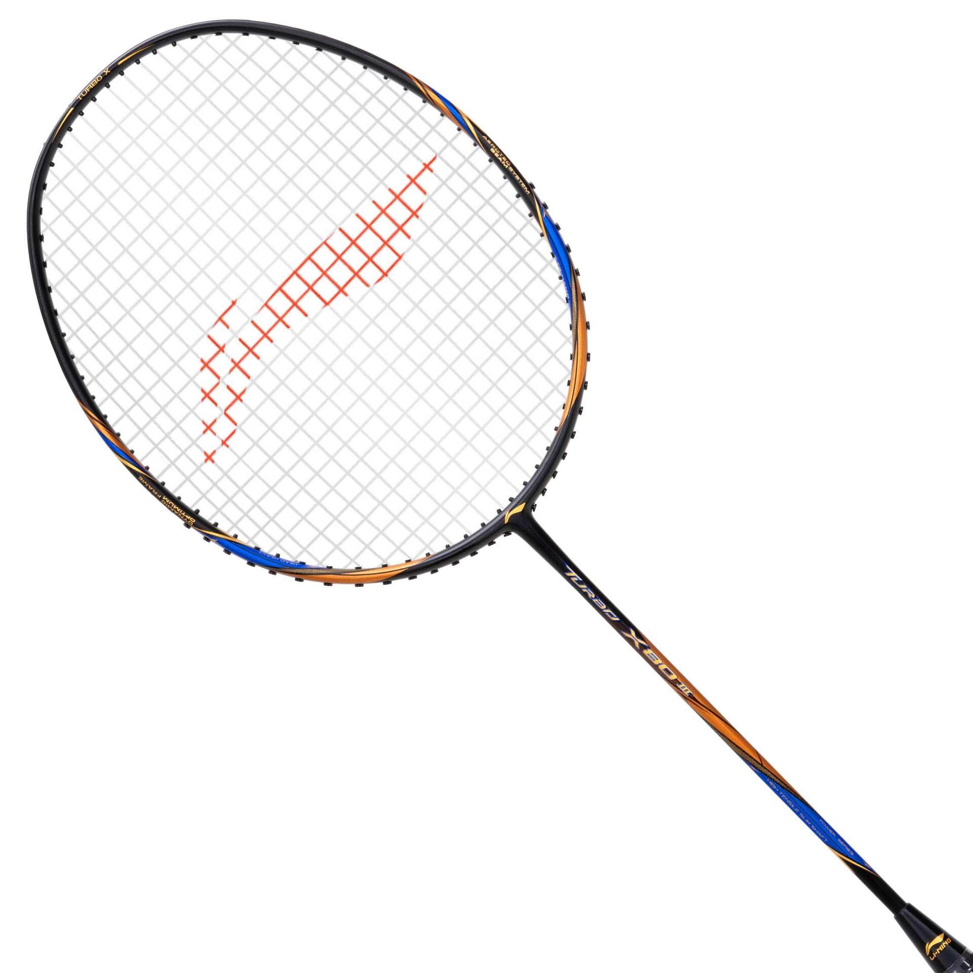 Turbo X 90 III Unstrung Badminton Racket (DK Grey/Copper)