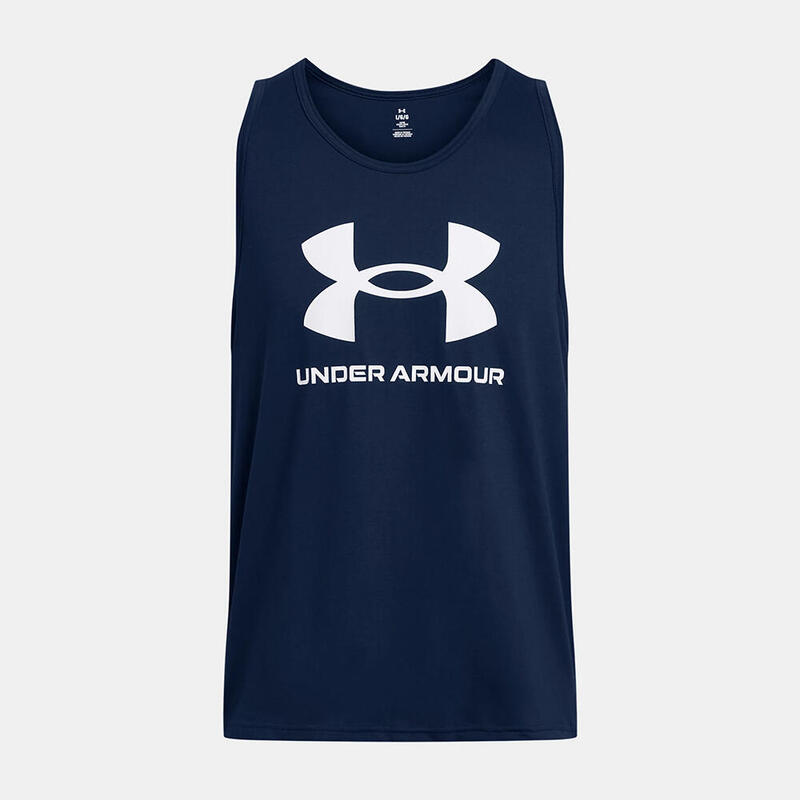 Under Armour Heren Tanktop Ua Sportstyle Logo Blauw