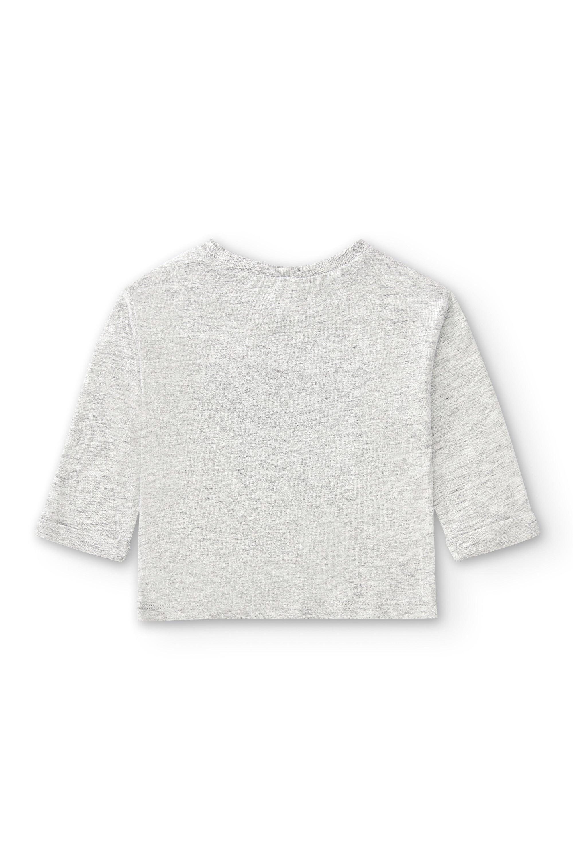 Camiseta bebé niño gris manga larga 3/5